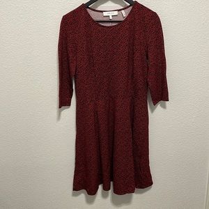 Lark and Ro 3/4 sleeve Red Dress,‎ Large